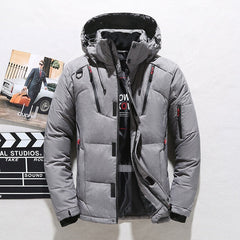 Men Down High Quality Thick Warm Winter Jacket Hooded Thicken Duck Down Parka Coat Casual Slim Overcoat With Many Pockets Mens
