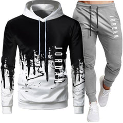 2 Pieces Sets Tracksuit Men Hooded Sweatshirt+pants Pullover Hoodie Sportwear Suit Ropa Hombre Casual Men Clothes Size S-4XL