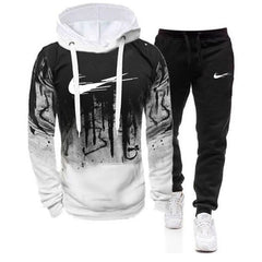 2Pcs/Set Men's Sportswear Sets 2020 Autumn Winter Hooded Thick Male Casual Tracksuit Men 2 Piece Sweatshirt + Sweatpants Set