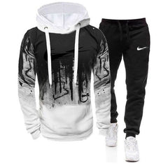 2Pcs/Set Men's Sportswear Sets 2020 Autumn Winter Hooded Thick Male Casual Tracksuit Men 2 Piece Sweatshirt + Sweatpants Set